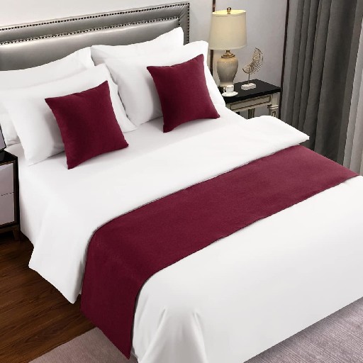 Chemin de lit Coverwhite grenat